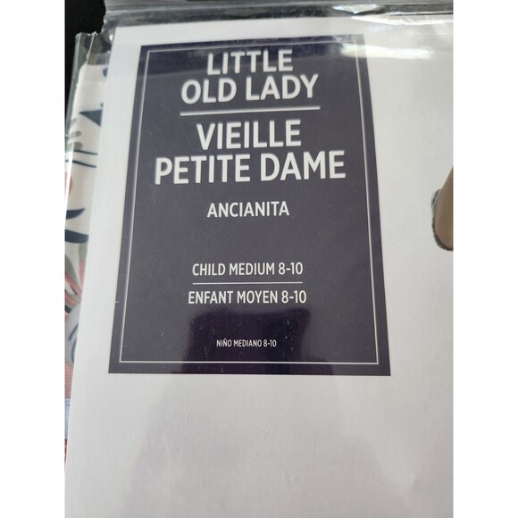 Little Old Lady Kids M 8-10 Grandma DressUp Halloween 100 Days Of School Costume - Picture 4 of 4